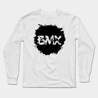 Grunge BMX Splatter for Men Women Kids & Bike Riders Long Sleeve T-Shirt